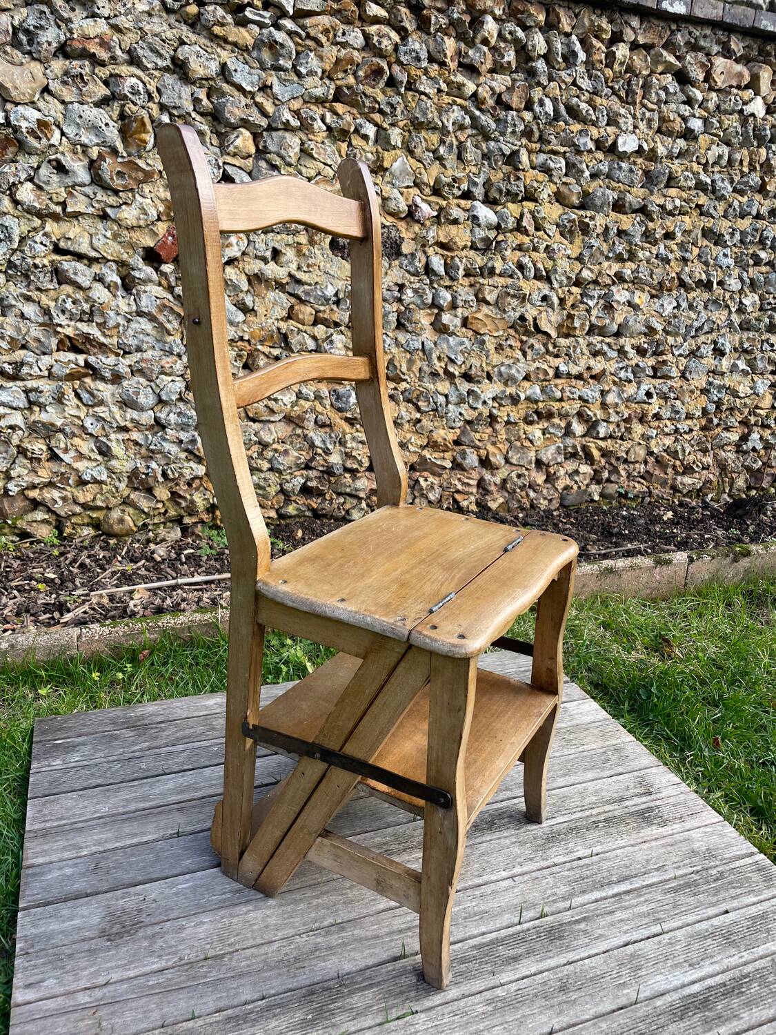 Vintage step stool chair