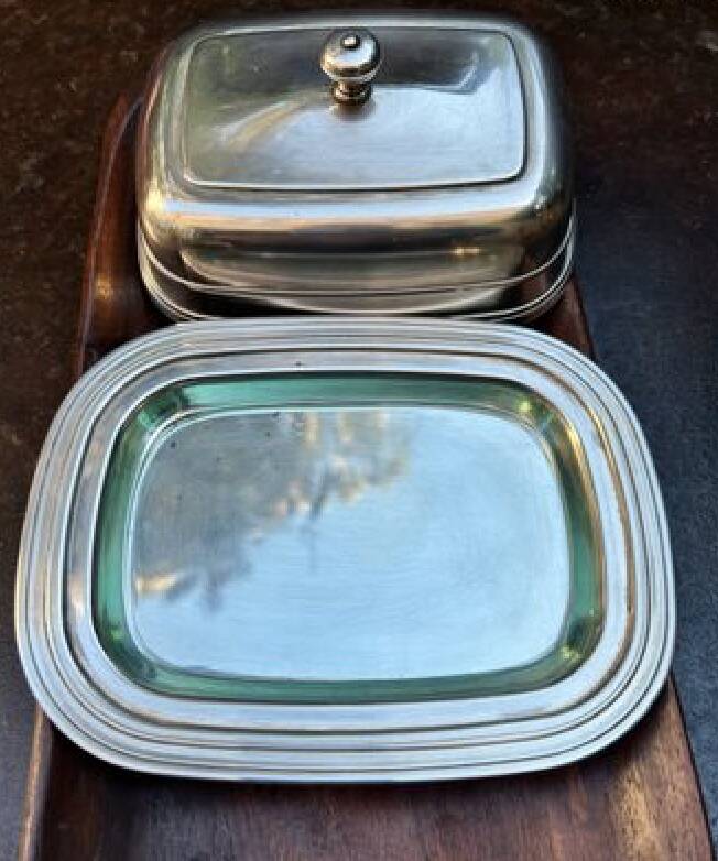 Christofle butter dish model Albi