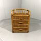 Rattan chest of drawers bedside table 1980’s