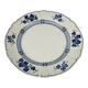 Round plate Terre de Fer KG Lunéville, model "Jane", blue, 1890-1915