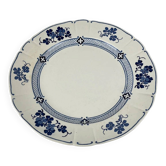 Round plate Terre de Fer KG Lunéville, model "Jane", blue, 1890-1915