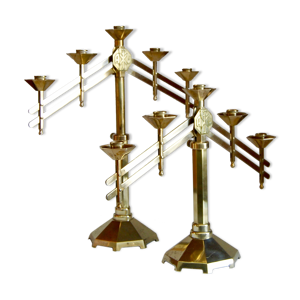 paire de candélabres en bronze