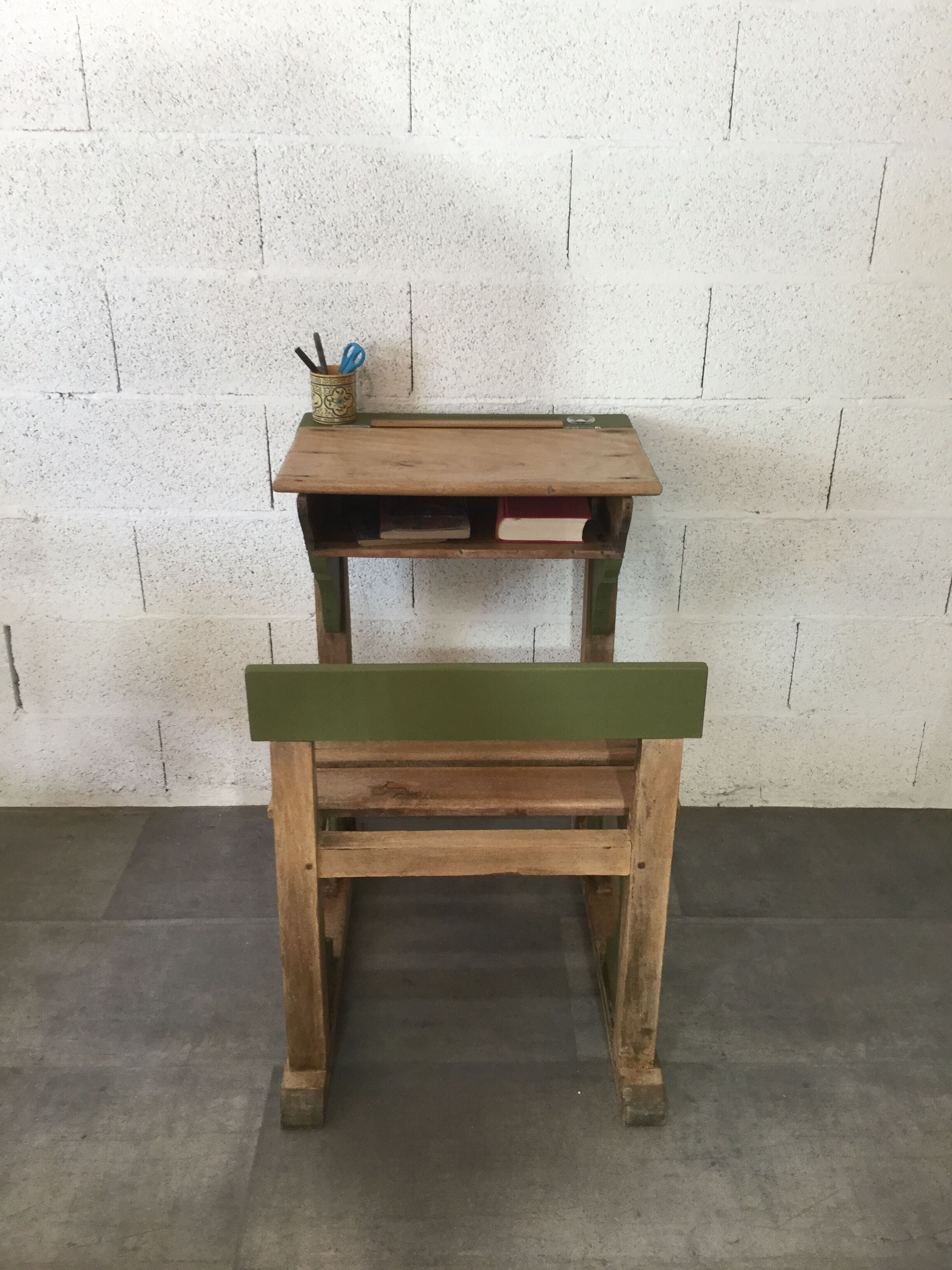 Old schoolboy desk