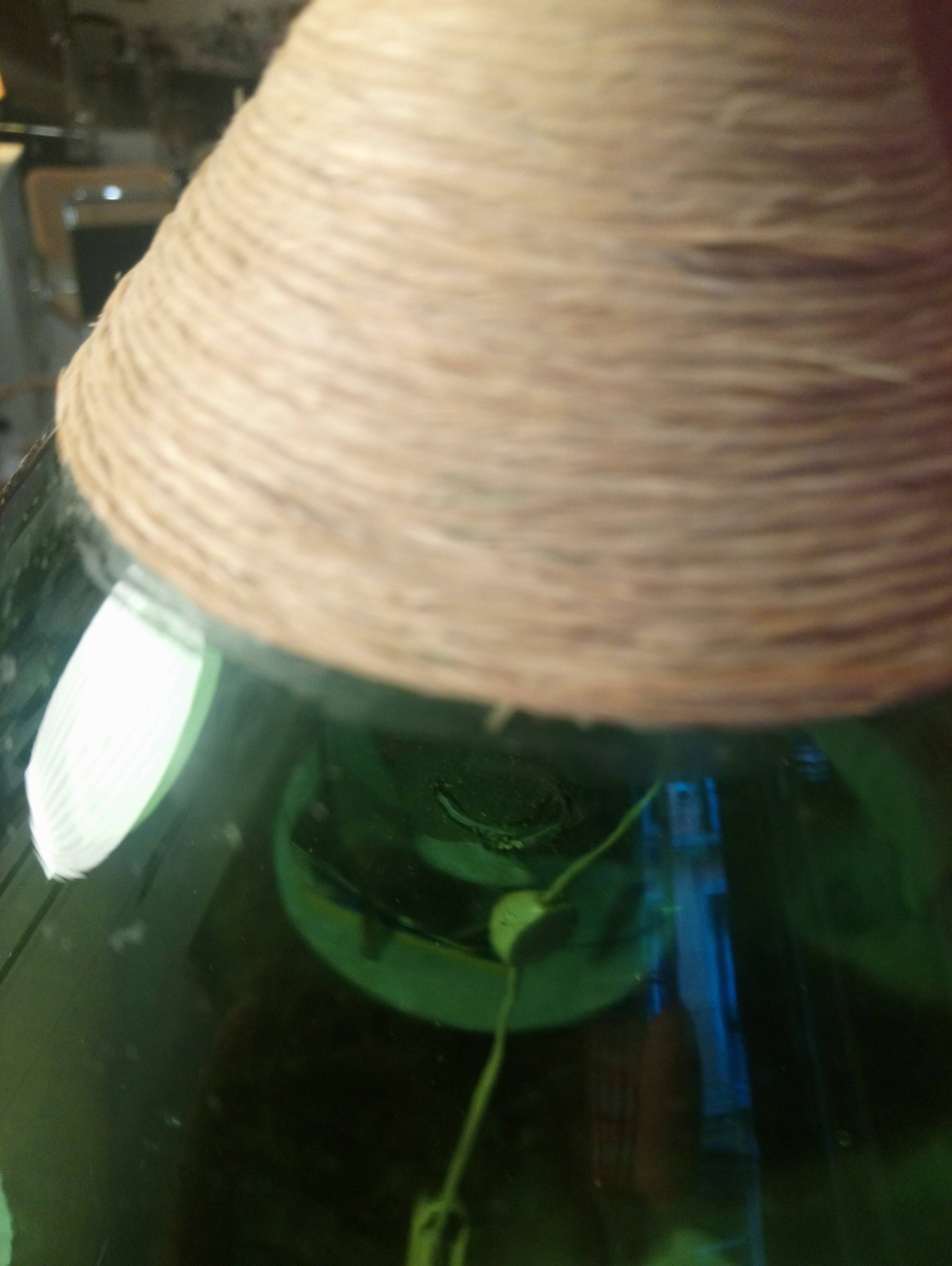 Green glass lamp
