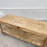 Ancienne table de drapier en pin