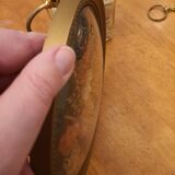 Vintage round frame dried flowers