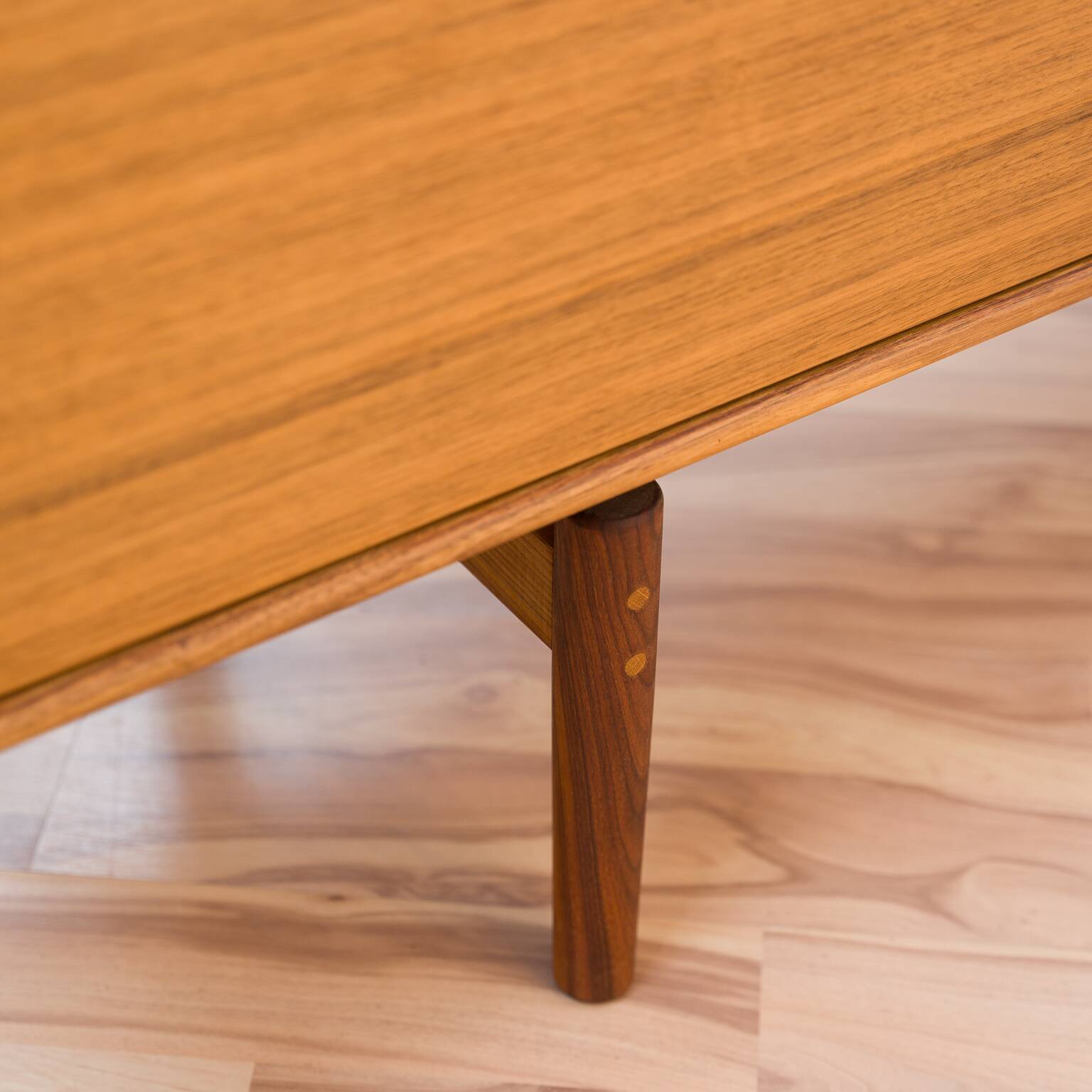 Low sideboard in walnut, Scandinavian, 176cm