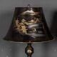 Mid 20thc japanese pair of lacquered table lamps c.1960