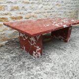 Red marble coffee table