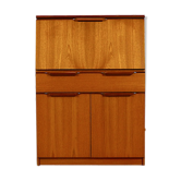Secrétaire design scandinave en teck vintage 1960