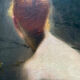 HST painting "Diana at the bath" Nude back signed early twentieth century