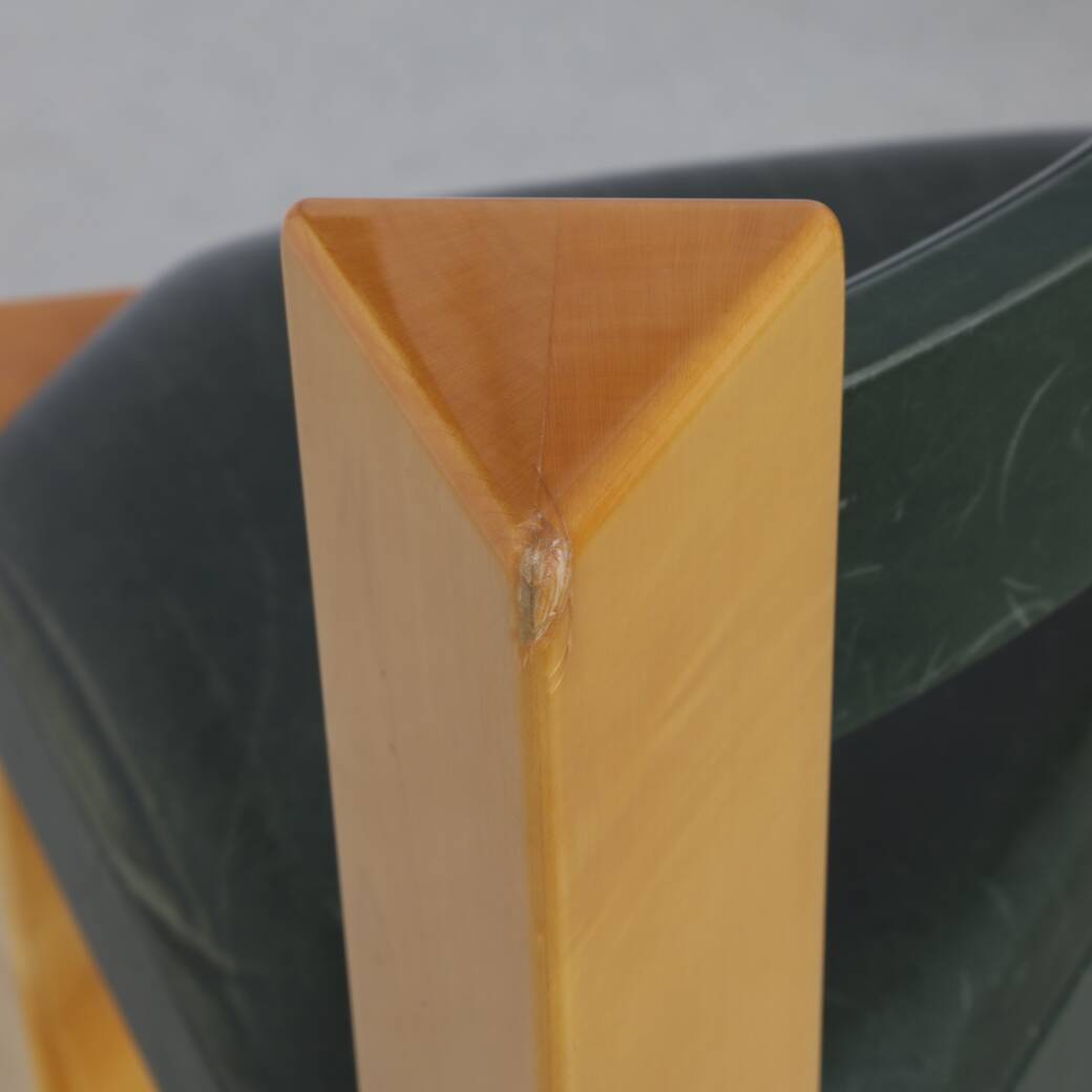 3x Postmodern Barstools in Leather, 1990s