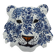 Masque de tigre en céramique bleu de Delft