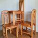 Set of 4 80s pine chairs