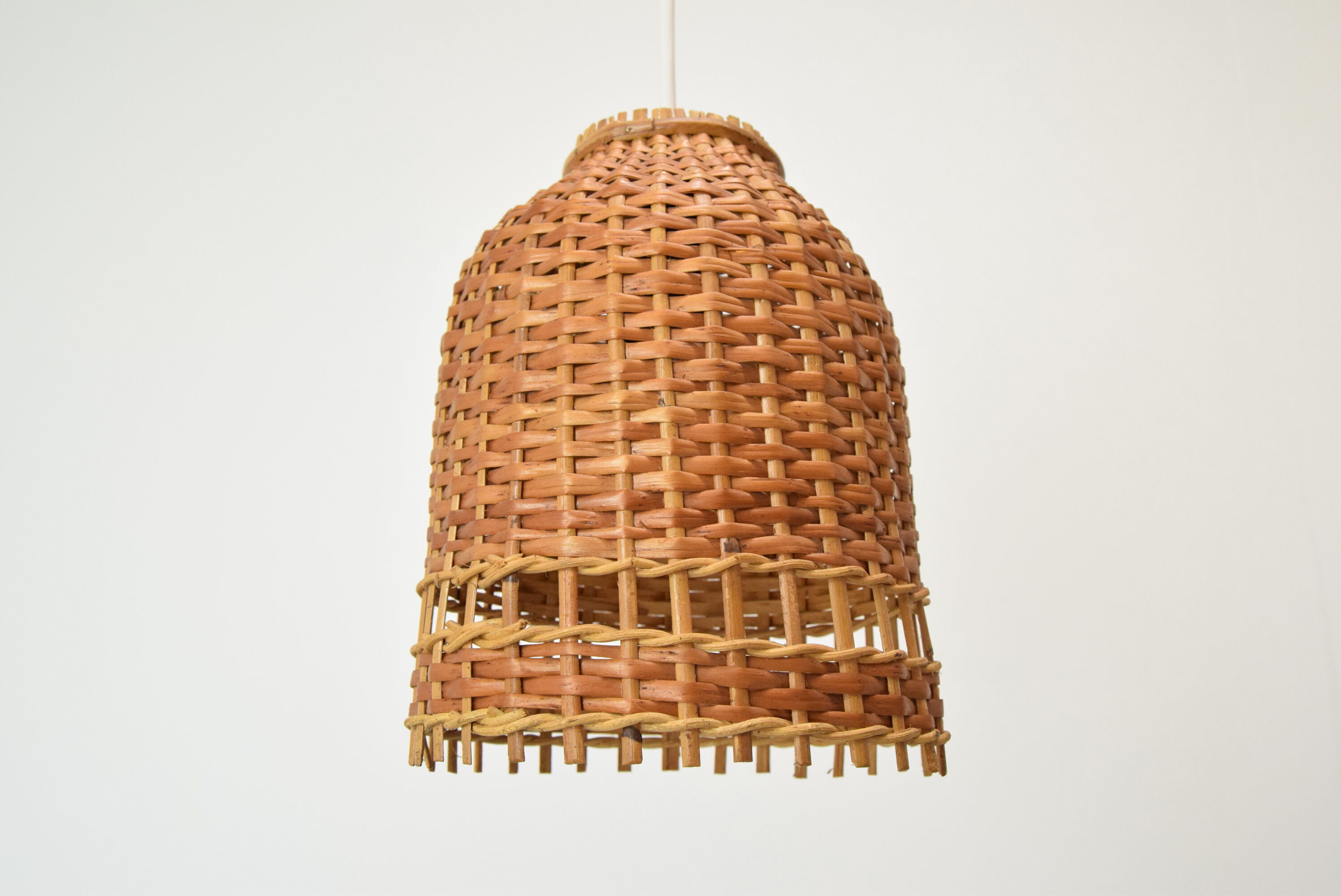 Mid-Century  Wicker Pendant from Uluv, 1960´s