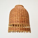 Mid-Century  Wicker Pendant from Uluv, 1960´s