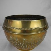 old gilded brass flower pot shabby chic old brass flowers pot