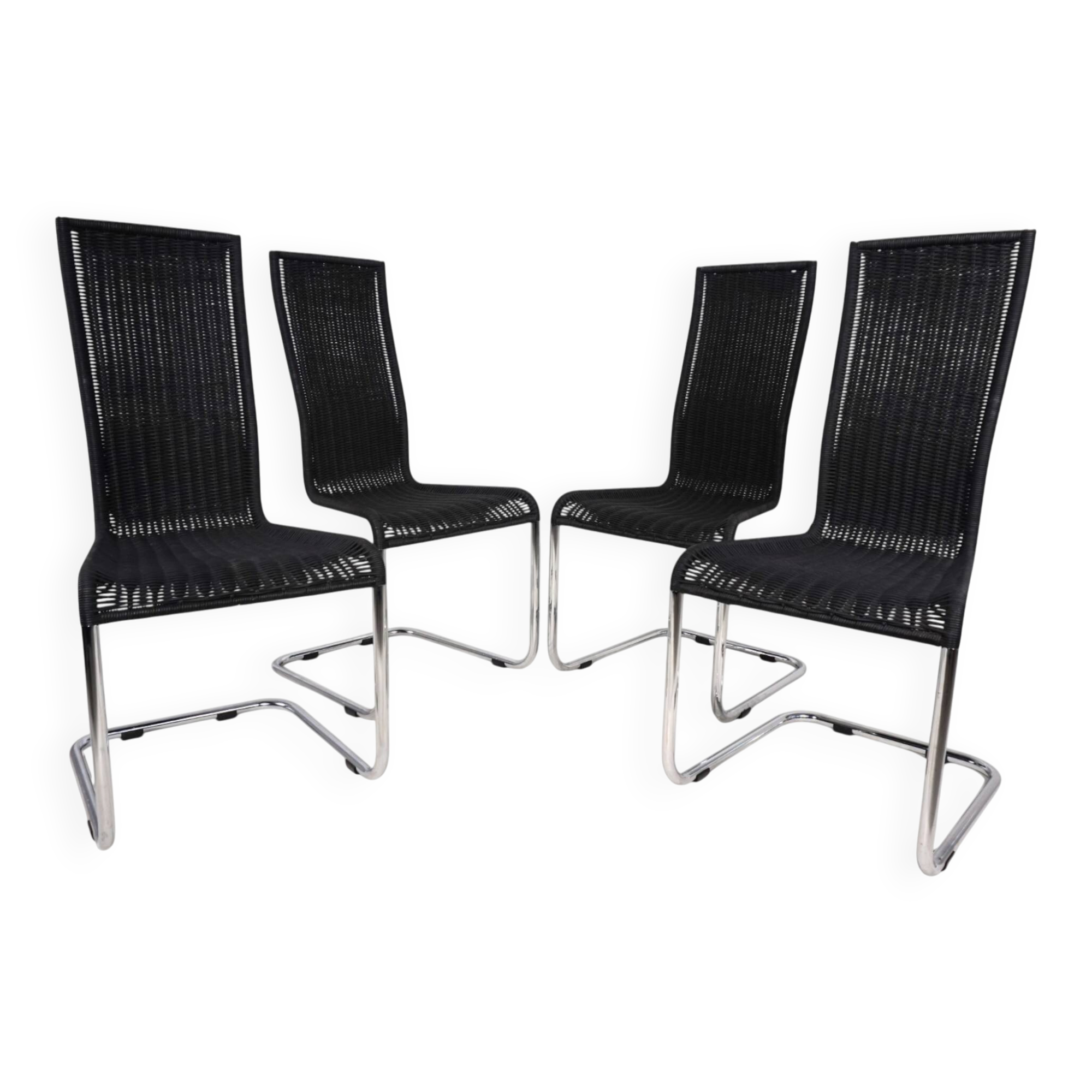 Set of 4 B 25 Tecta Cantilever Chairs by Axel Bruchhäuser, 1980