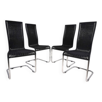 Set of 4 B 25 Tecta Cantilever Chairs by Axel Bruchhäuser, 1980