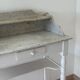 Shabby chic wooden and marble dressing table