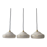 Lot 3 old glass suspensions from vintage clichy