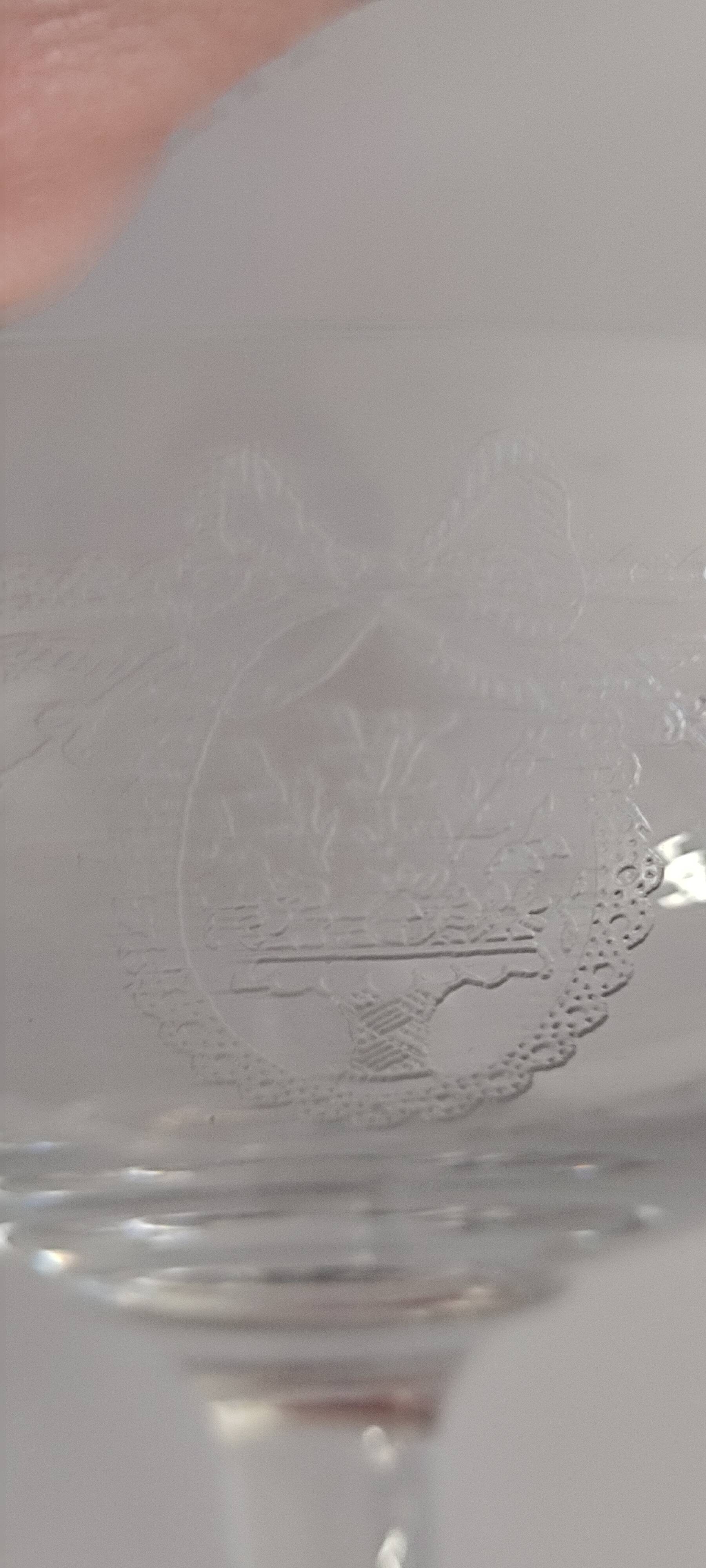 Crystal champagne coupes from Saint Louis.