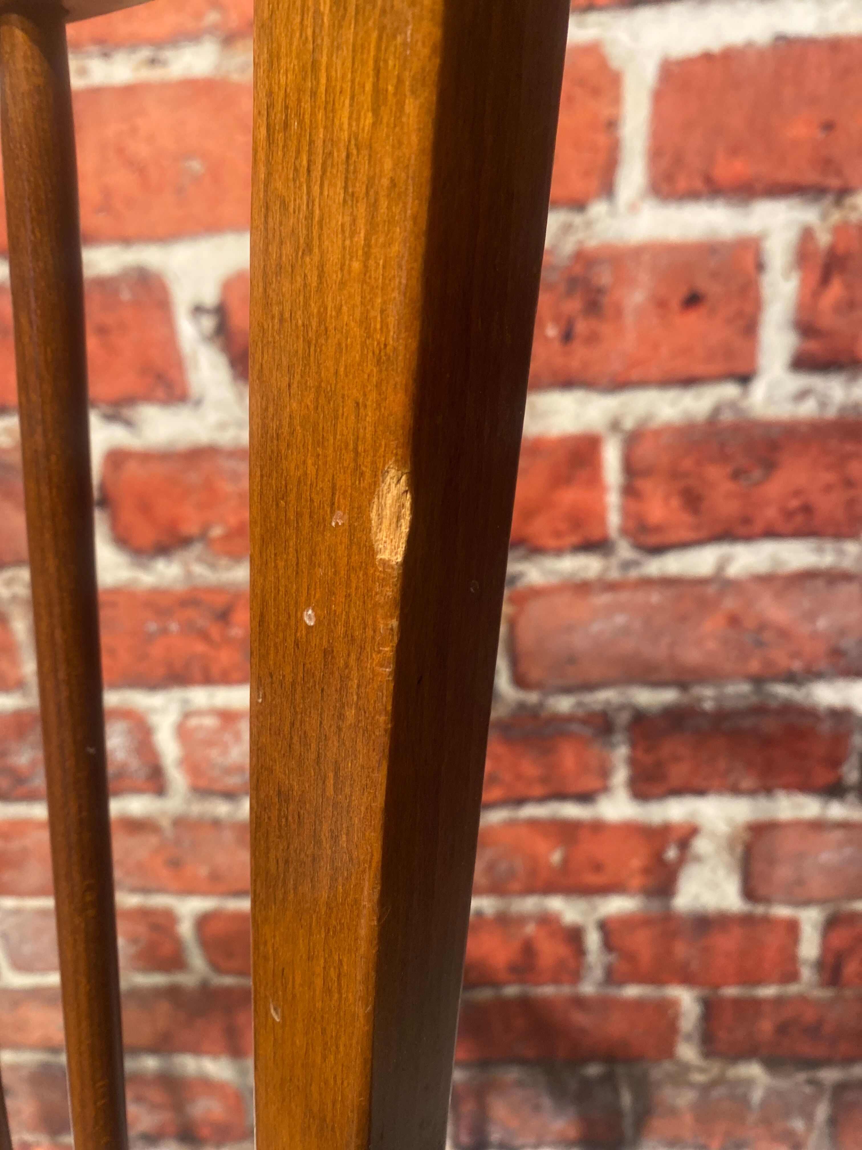 Set of 4 varnished wood bistro chairs