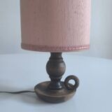 Table lamp in turned wood