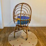 Cradle in rattan