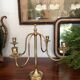 Scandinavian brass chandelier