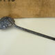 Grey and black enamelled louche. Vintage enamel kitchen utensils 1950