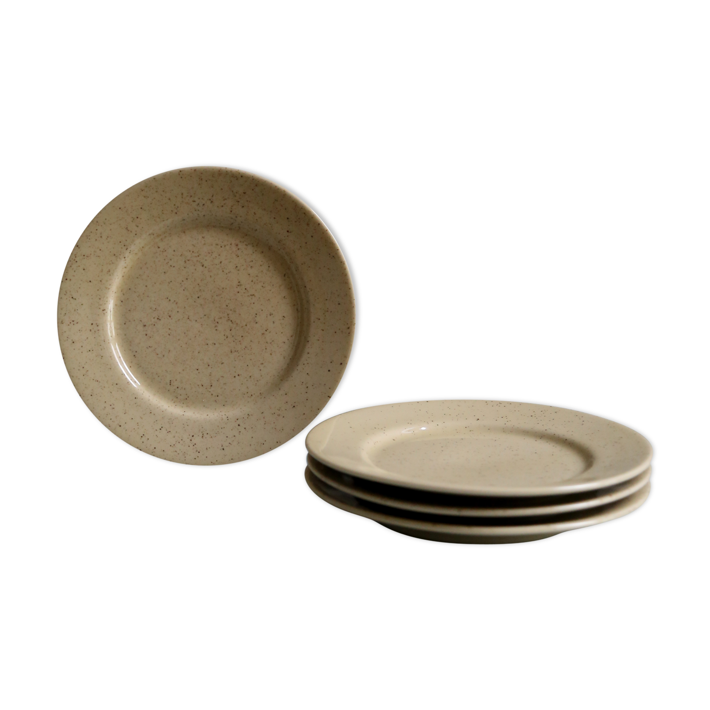 Tulowice ceramic speckled dessert plates