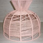Abat jour en fil de coton rose