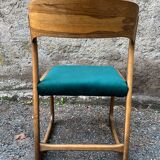 Emile and Walter Baumann walnut sleigh chair 60s