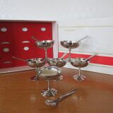 Vintage stainless steel ice cream service Letang and Remy