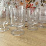 Set of 9 vintage Luminarc wine glasses, transparent Sweden model