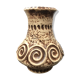 Ancien vase Jaspa céramique beige marron vintage