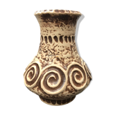 Former Jaspa ceramic vase beige brown vintage