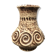 Ancien vase Jaspa céramique beige marron vintage