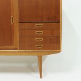 Scandinavian Two Tone Teak Highboard 1960s