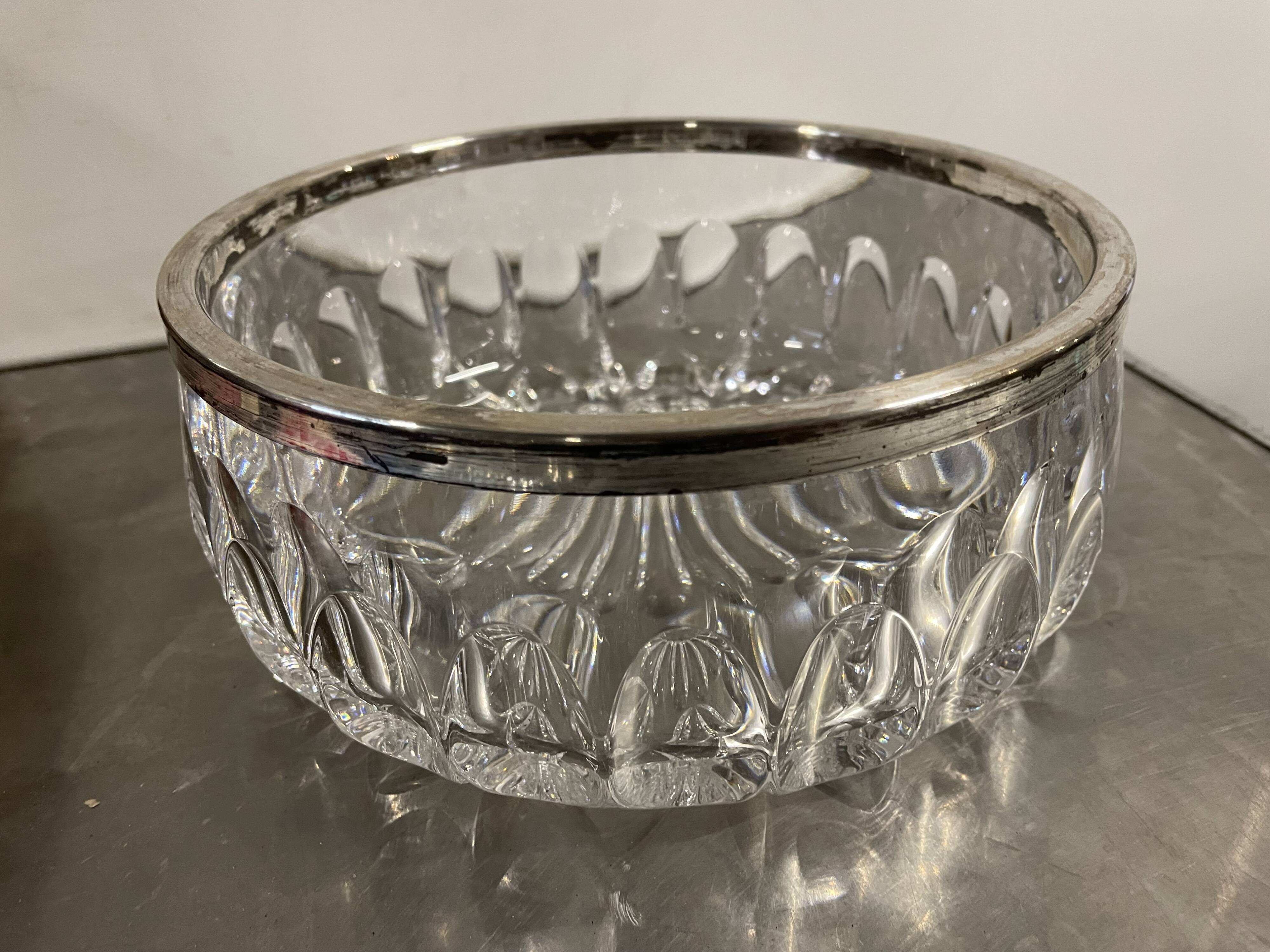 Silver and crystal metal cup