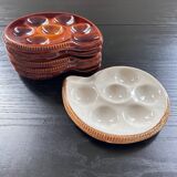 Lot de 6 assiettes à escargots