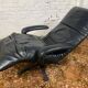 Jori black leather relax armchair from the 80s