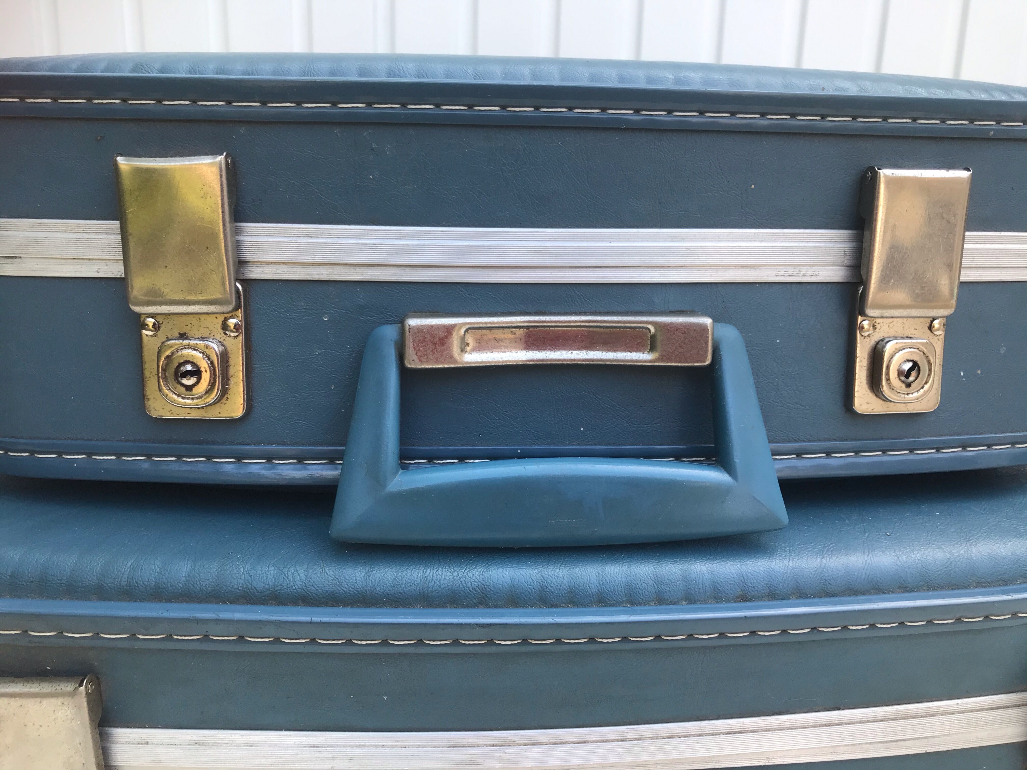 2 flight attendant suitcases