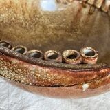 Large vintage ceramic bowl from 1970 in the Vallauris style