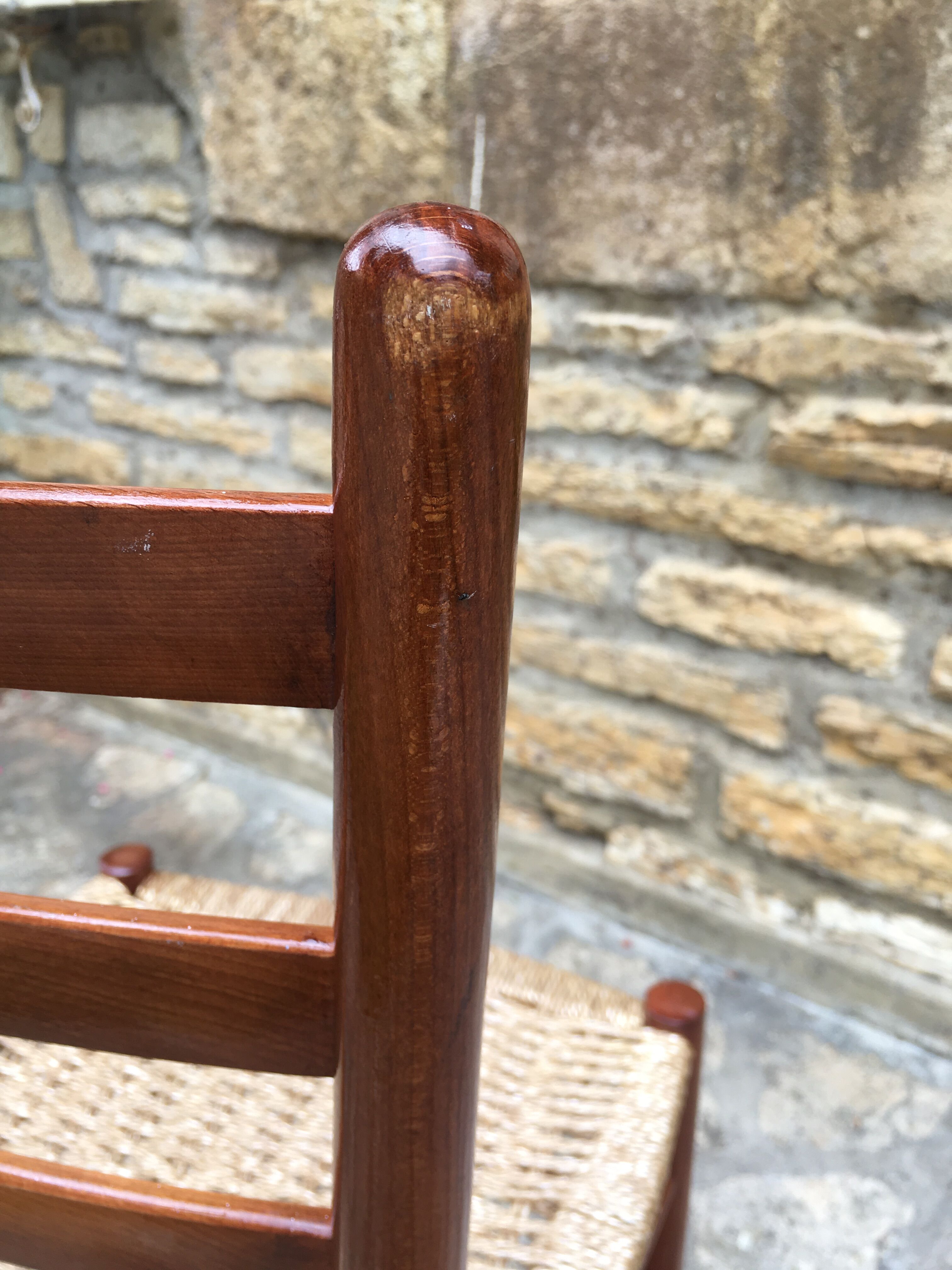 Italian chair in rope and wood