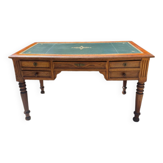Flat desk in solid oak Louis XVI style 19th century