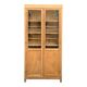 Parisian glass cabinet in solid raw oak, 1950