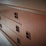 Scandinavian sideboard in teak and teak veneer in the late 60s