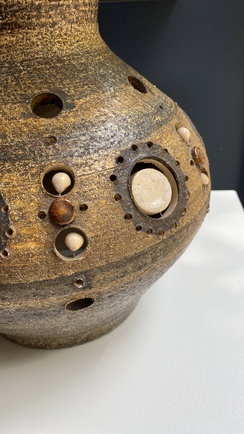 Lampe à double éclairage par le céramiste Georges Pelletier